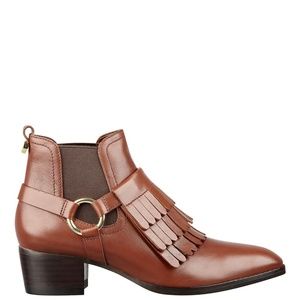 Marc Fisher LTD leather booties with fringe